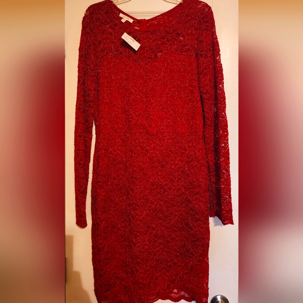 Red Lace Maurices Dress